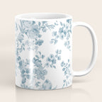 Vintage blue white bohemian elegant floral Coffee Mug Gallery Image 1