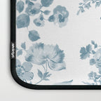 Vintage blue white bohemian elegant floral Laptop Sleeve Gallery Image 3