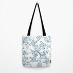 Vintage blue white bohemian elegant floral Tote Bag Gallery Image 2