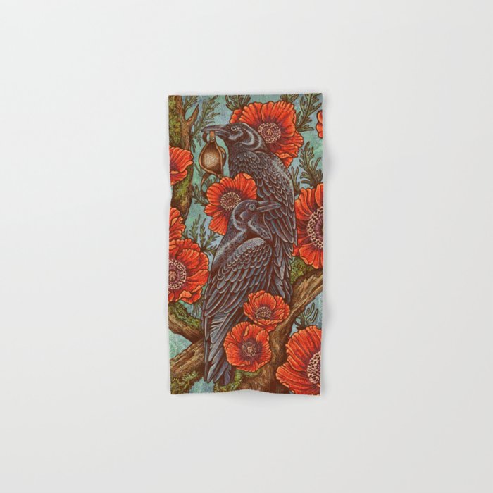 Huginn And Muninn in Odainsackr Bath Towel Gallery Image 1