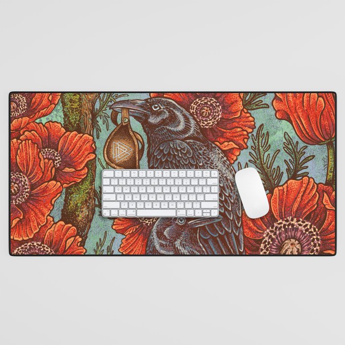 Huginn And Muninn in Odainsackr Desk Mat Gallery Image 1