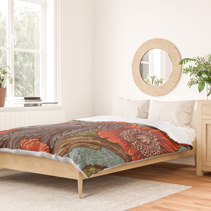 Huginn And Muninn in Odainsackr Duvet Cover Gallery Image 2