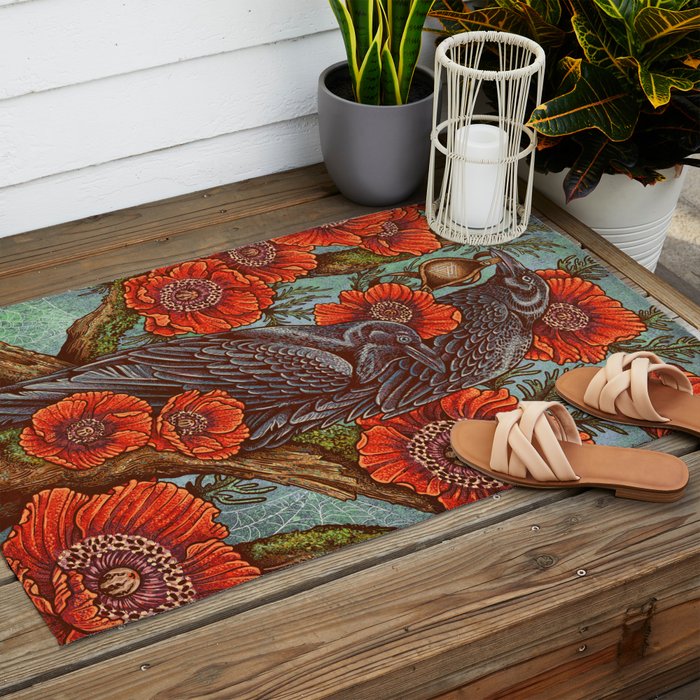 Huginn And Muninn in Odainsackr Outdoor Rug Gallery Image 2