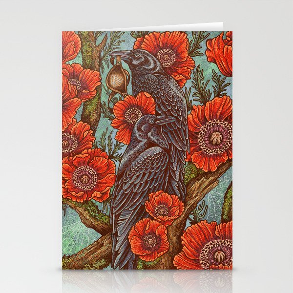 Huginn And Muninn in Odainsackr Stationery Card Gallery Image 2