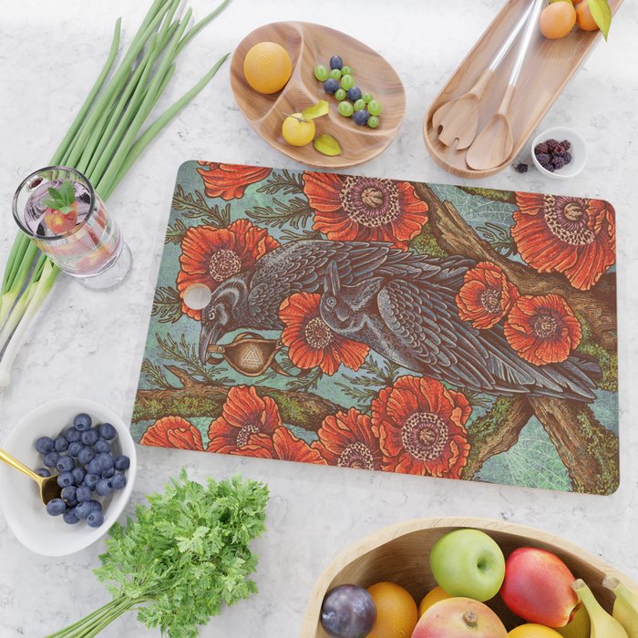 Huginn And Muninn in Odainsackr Cutting Board Gallery Image 2