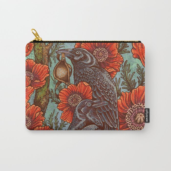 Huginn And Muninn in Odainsackr Carry All Pouch Gallery Image 1