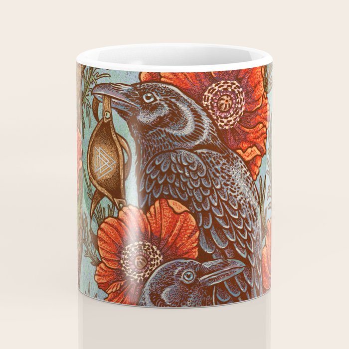 Huginn And Muninn in Odainsackr Coffee Mug Gallery Image 4