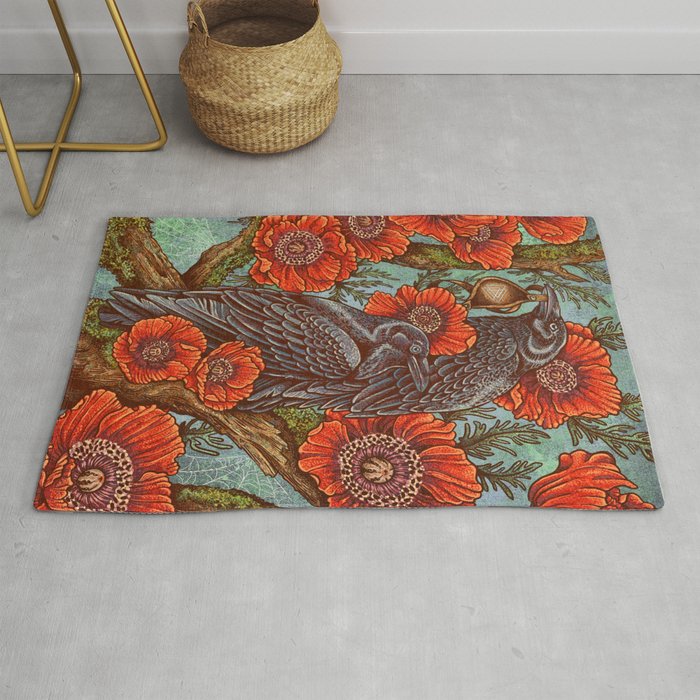Huginn And Muninn in Odainsackr Rug Gallery Image 1