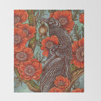 Huginn And Muninn in Odainsackr Throw Blanket Gallery Image 2