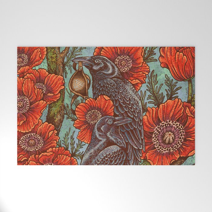 Huginn And Muninn in Odainsackr Welcome Mat Gallery Image 1