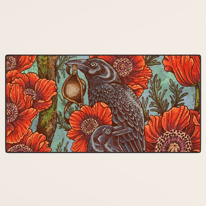 Huginn And Muninn in Odainsackr Desk Mat Gallery Image 3