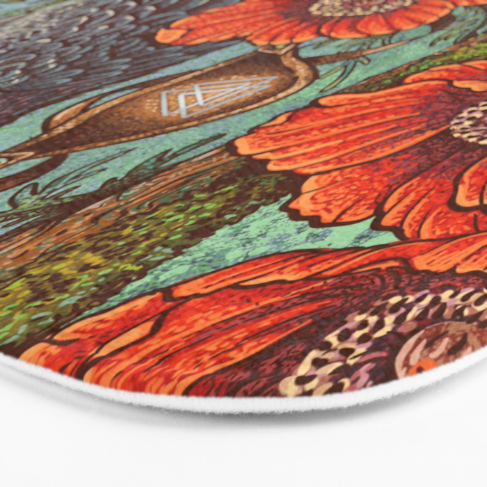 Huginn And Muninn in Odainsackr Bath Mat Gallery Image 3