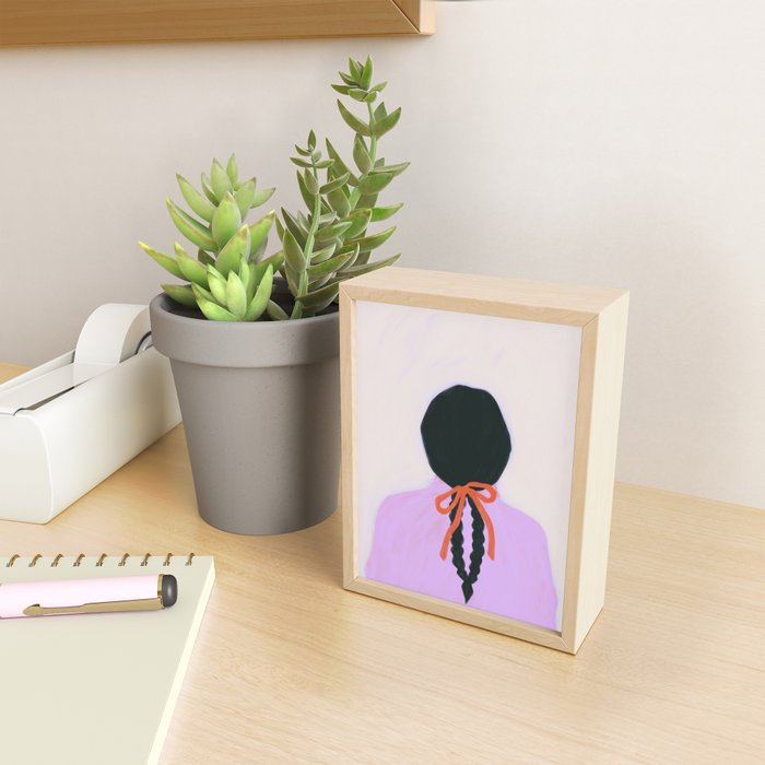 braids & a bow Mini Art Print Gallery Image 2