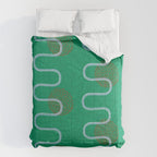Abstract Fields in Forest Green & Brown Comforter Gallery Image 6