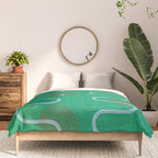 Abstract Fields in Forest Green & Brown Comforter Gallery Image 3