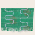 Abstract Fields in Forest Green & Brown Wall Hanging Gallery Image 1