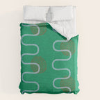 Abstract Fields in Forest Green & Brown Duvet Cover Gallery Image 6