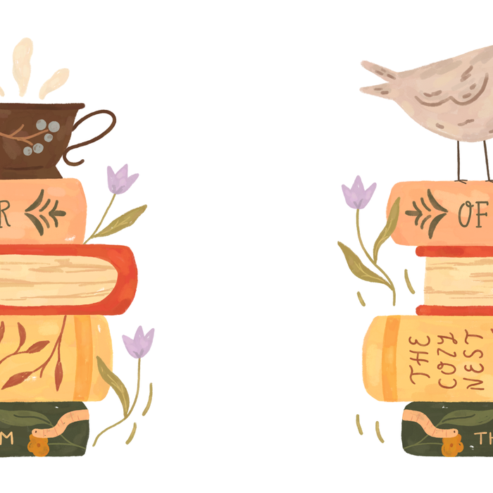 Bird's Book Stack Coffee Mug Gallery Image 2