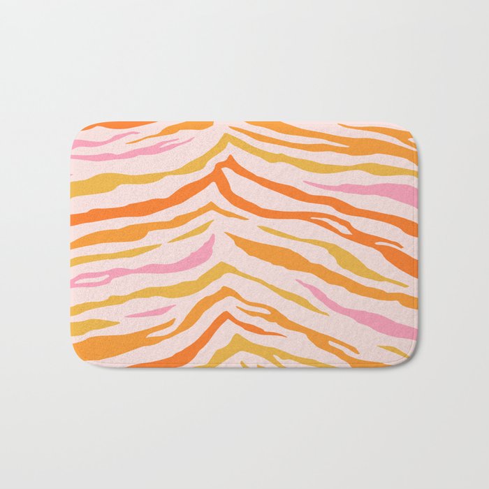 Tiger: PATTERN 07 | The Peach Edition Bath Mat Gallery Image 1