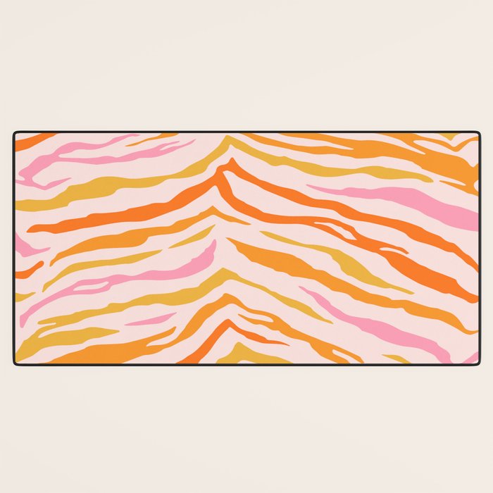 Tiger: PATTERN 07 | The Peach Edition Desk Mat Gallery Image 3
