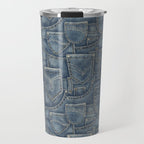 Jean Pockets - medium denim blue Travel Mug Gallery Image 1