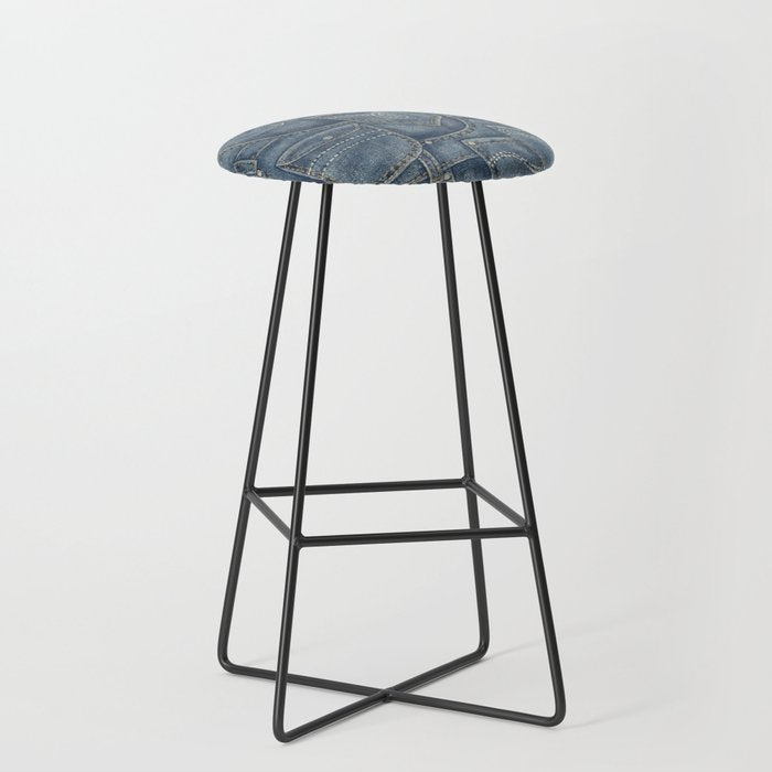 Jean Pockets - medium denim blue Stool Gallery Image 1