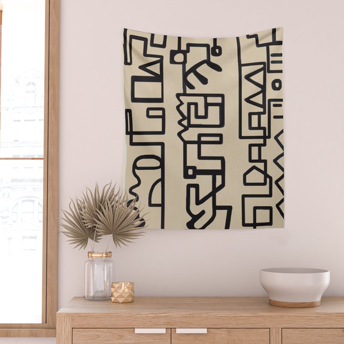 Abstract Line Movement 09 Wall Tapestry Gallery Image 2