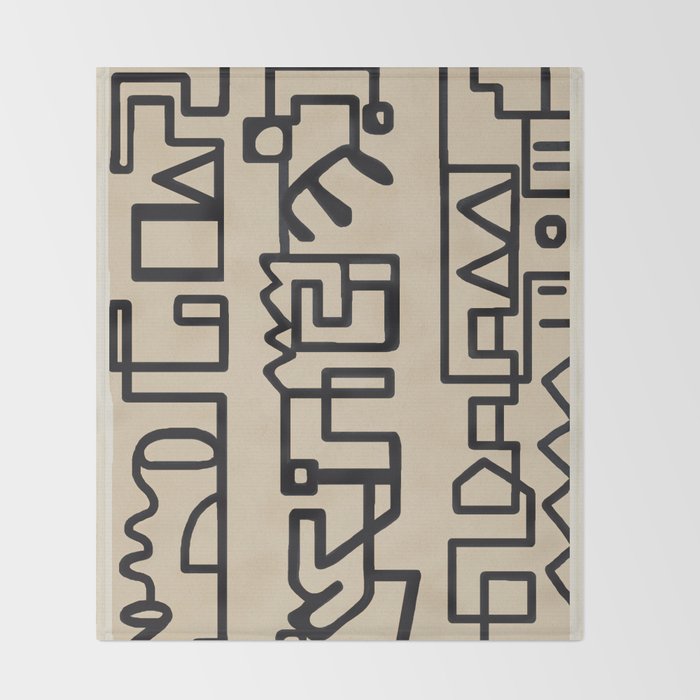 Abstract Line Movement 09 Throw Blanket Gallery Image 2