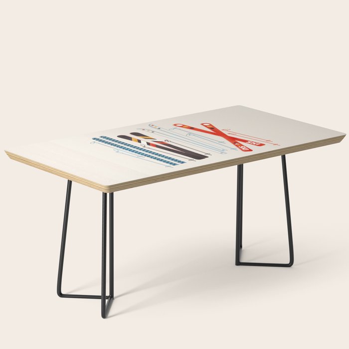 Retro Ski Illustration Coffee Table Gallery Image 1
