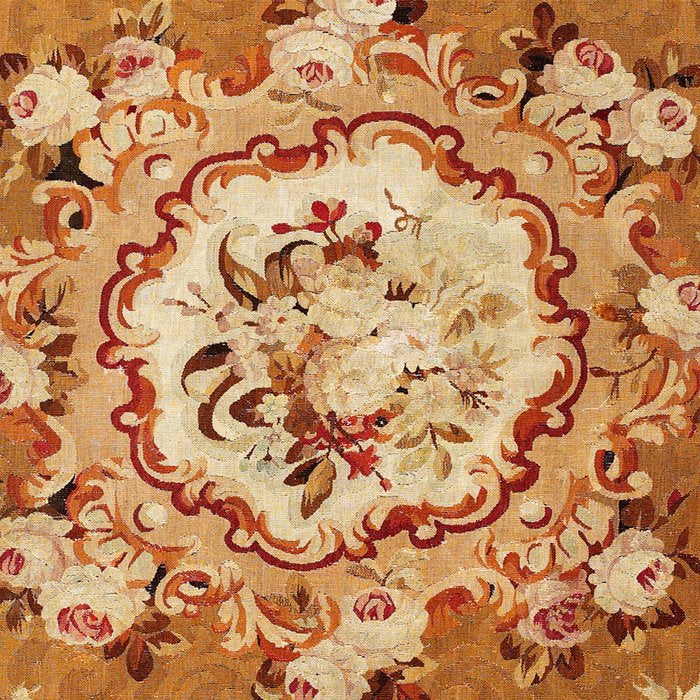 Aubusson 19th Century French Floral Rug Print Coffee Mug Gallery Image 2