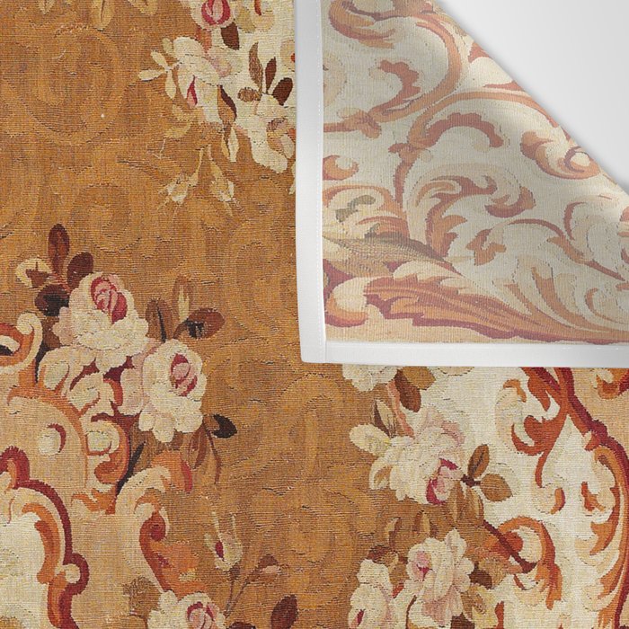 Aubusson 19th Century French Floral Rug Print Wall Tapestry Gallery Image 3