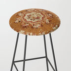 Aubusson 19th Century French Floral Rug Print Stool Gallery Image 2