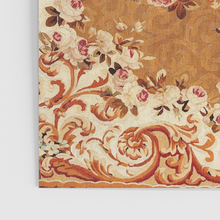 Aubusson 19th Century French Floral Rug Print Poster Gallery Image 3
