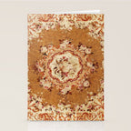 Aubusson 19th Century French Floral Rug Print Stationery Card Gallery Image 2