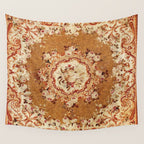 Aubusson 19th Century French Floral Rug Print Wall Tapestry Gallery Image 4