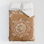 Aubusson 19th Century French Floral Rug Print Duvet Cover Gallery Image 6