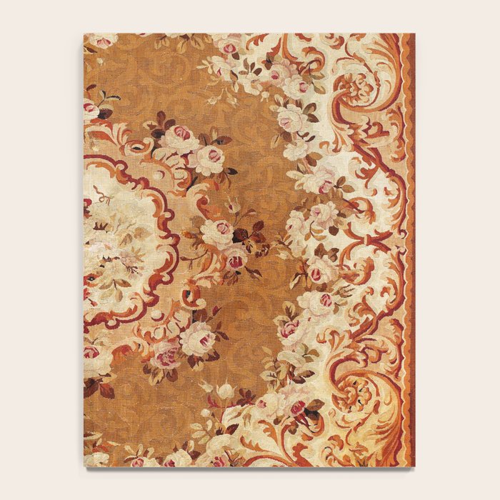 Aubusson 19th Century French Floral Rug Print Notebook Gallery Image 4