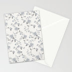 Vintage Floral - Grey Blue Stationery Card Gallery Image 2