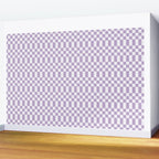 Lilac and white checkered Wall Mural Gallery Image 2