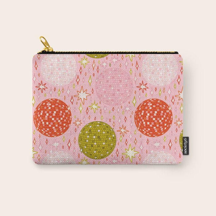 Christmas Disco Ball Print Carry All Pouch Gallery Image 1