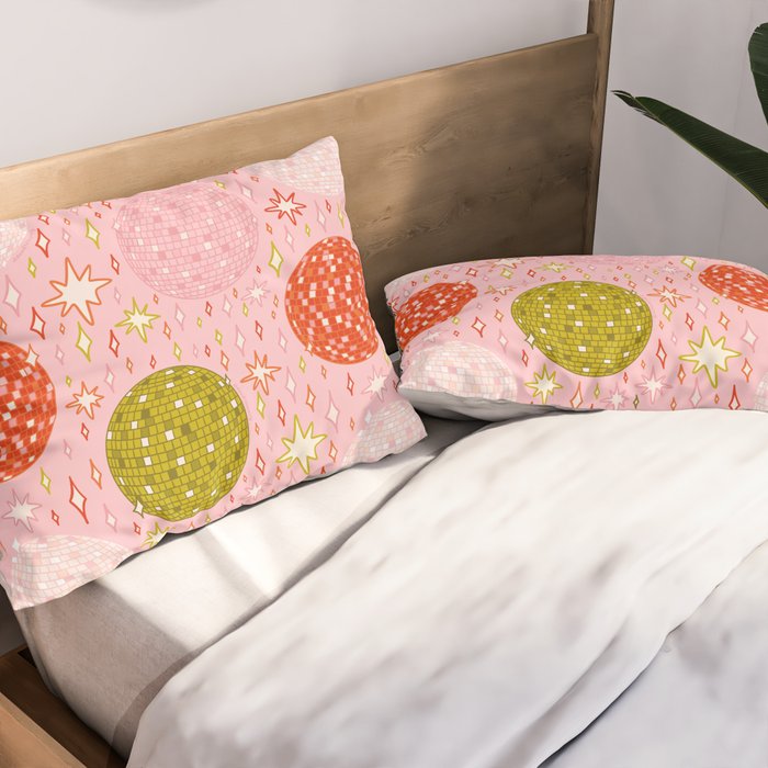 Christmas Disco Ball Print Pillow Sham Gallery Image 2