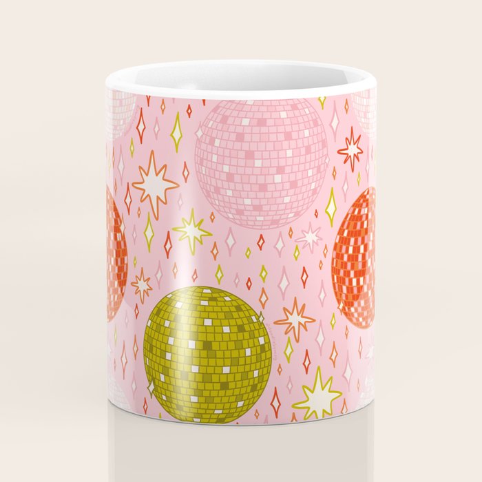 Christmas Disco Ball Print Coffee Mug Gallery Image 4