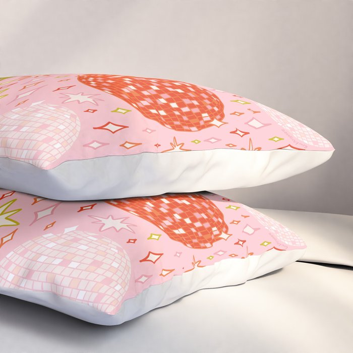 Christmas Disco Ball Print Pillow Sham Gallery Image 3