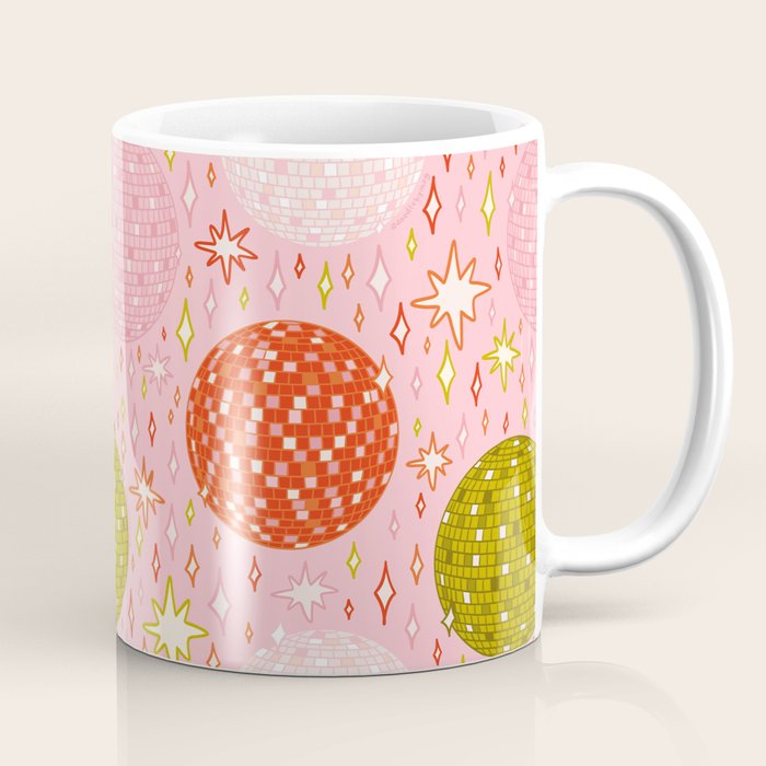 Christmas Disco Ball Print Coffee Mug Gallery Image 1