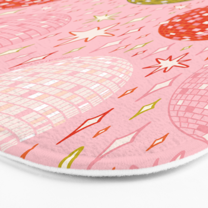 Christmas Disco Ball Print Bath Mat Gallery Image 3