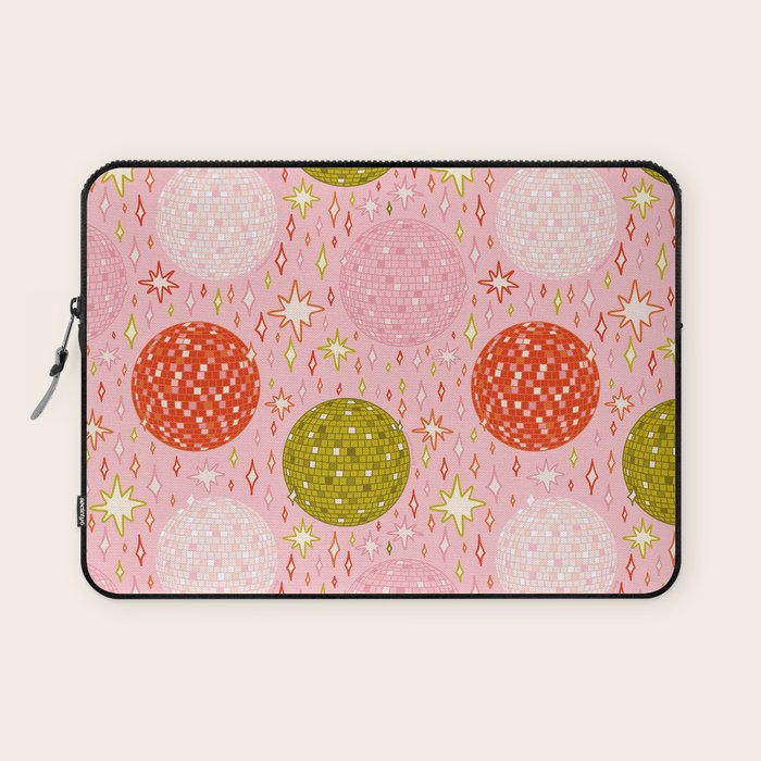 Christmas Disco Ball Print Laptop Sleeve Gallery Image 1