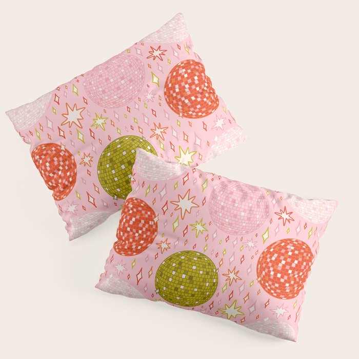 Christmas Disco Ball Print Pillow Sham Gallery Image 1