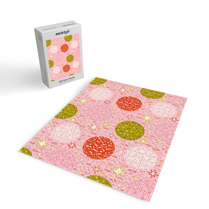 Christmas Disco Ball Print Jigsaw Puzzle Gallery Image 2