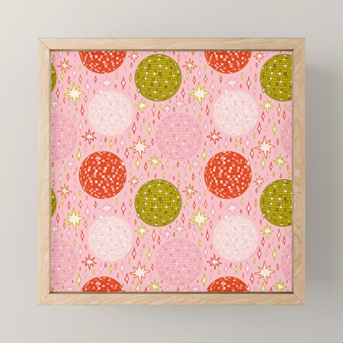 Christmas Disco Ball Print Mini Art Print Gallery Image 1