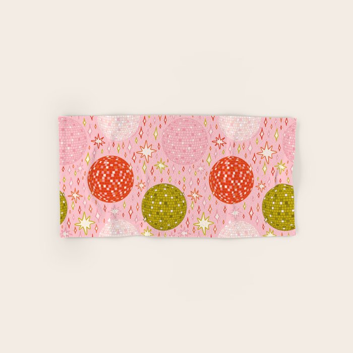 Christmas Disco Ball Print Bath Towel Gallery Image 1